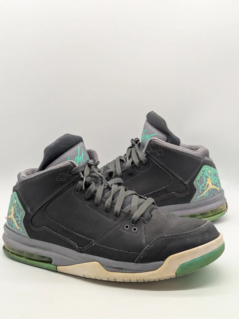 Nike Air Jordan Flight Origin Green Glow Mens Size 13 2013 599593-033 - Defects